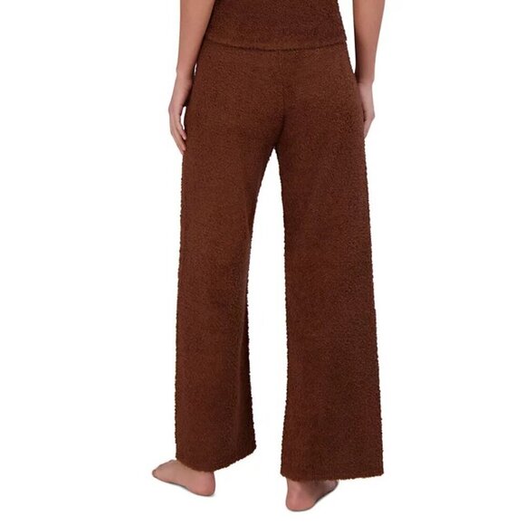 Steve Madden Womens Size XL Pull On Wide-Leg Chenille Sleep Pants in Brown $64 - Picture 2 of 11